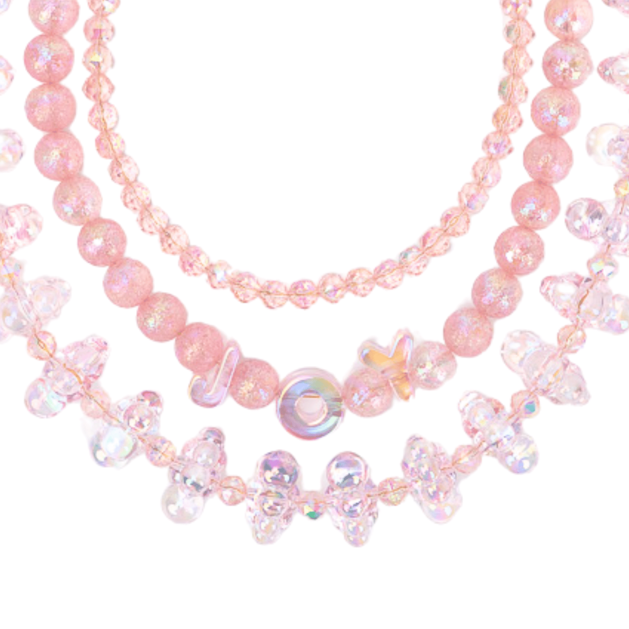 Alana Bubble Cloud Necklace - Pink,Necklaces, Sassy Jones,