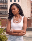 Alana Bubble Cloud Necklace - Pink,Necklaces, Sassy Jones,