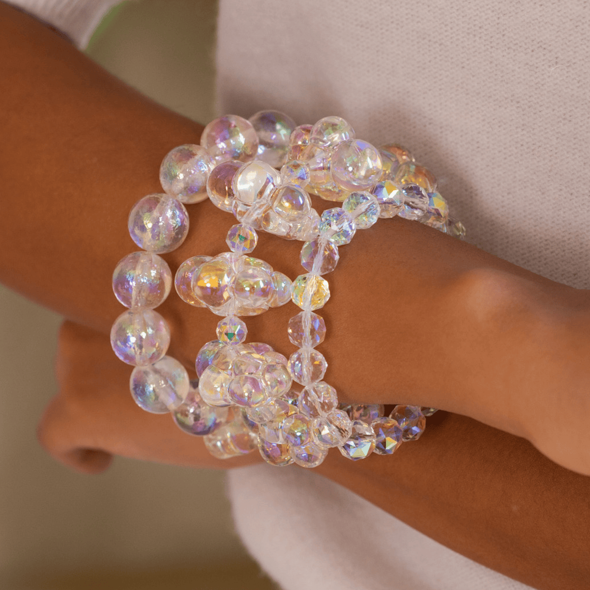 Alana Cloud Bubble Bracelet Stack