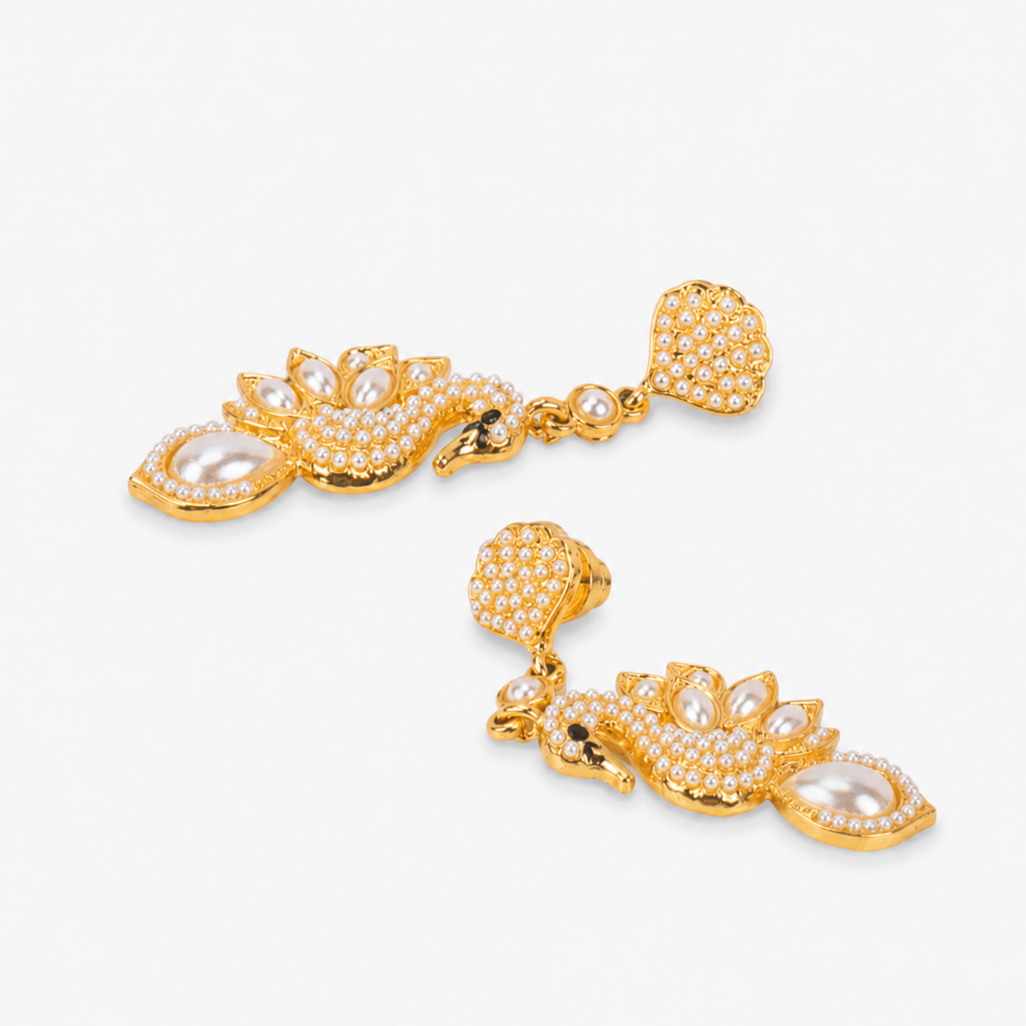 Anastasia Pearl Swan Dangle Earrings,Earrings, Sassy Jones,