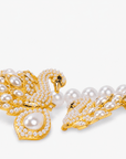 Anastasia Pearl Swan Statement Hinge Bib,Necklaces, Sassy Jones,