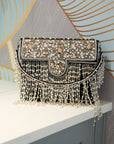 Angelica Pearl Chandelier Handbag - Black,Handbags, Sassy Jones,