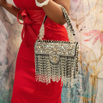 Angelica Pearl Chandelier Handbag - Black,Handbags, Sassy Jones,