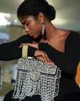 Angelica Pearl Chandelier Handbag - Black,Handbags, Sassy Jones,