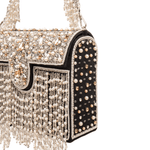 Angelica Pearl Chandelier Handbag - Black,Handbags, Sassy Jones,