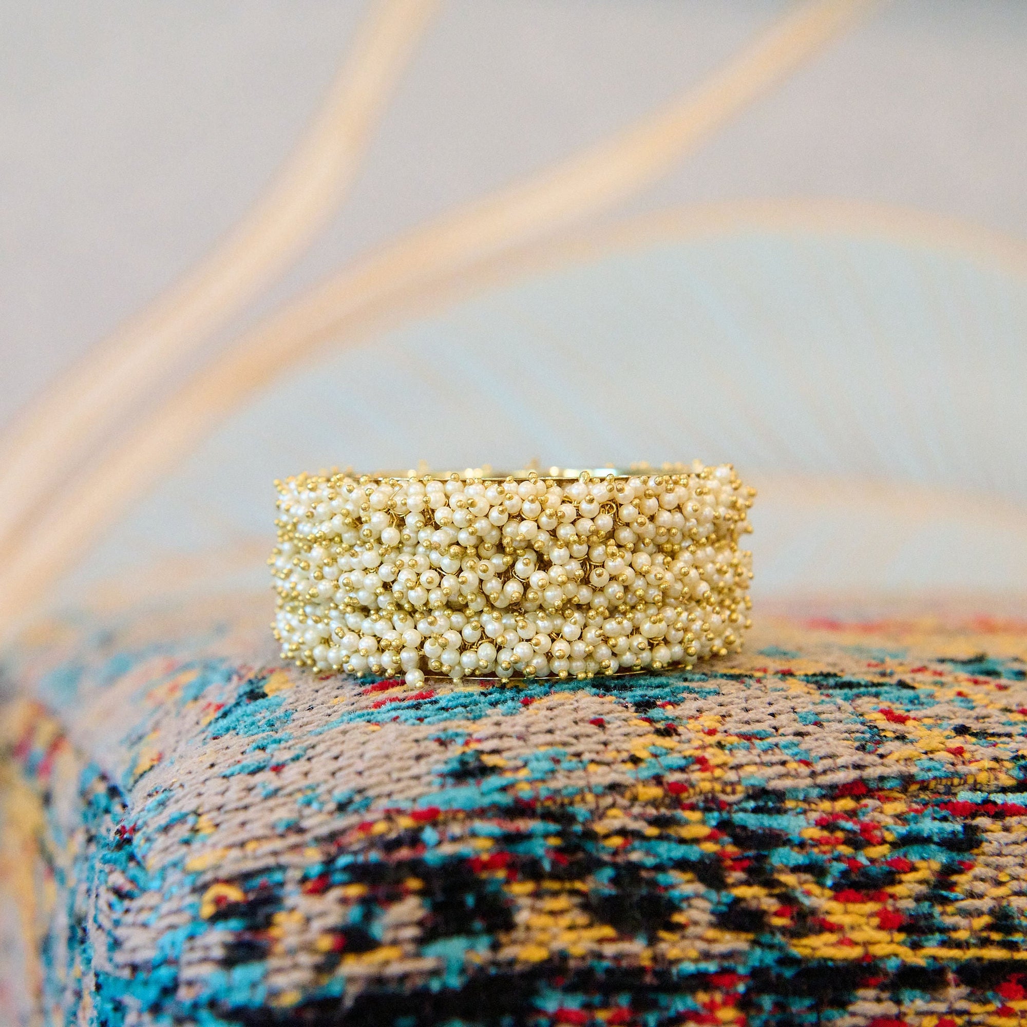 Angelica Pearl Encrusted Bangle,Bracelets, Sassy Jones,