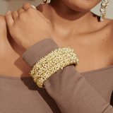 Angelica Pearl Encrusted Bangle,Bracelets, Sassy Jones,