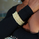 Angelica Pearl Encrusted Bangle,Bracelets, Sassy Jones,