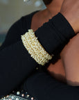 Angelica Pearl Encrusted Bangle,Bracelets, Sassy Jones,