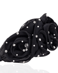 Angelique Ruffle Headband - Black,Headbands, Sassy Jones,