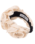 Angelique Ruffle Headband - Ivory,Headbands, Sassy Jones,