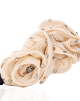 Angelique Ruffle Headband - Ivory,Headbands, Sassy Jones,