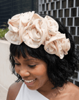 Angelique Ruffle Headband - Ivory,Headbands, Sassy Jones,
