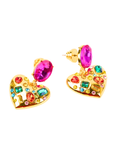 Arabella Crystal Heart Dangles,Earrings, Sassy Jones,