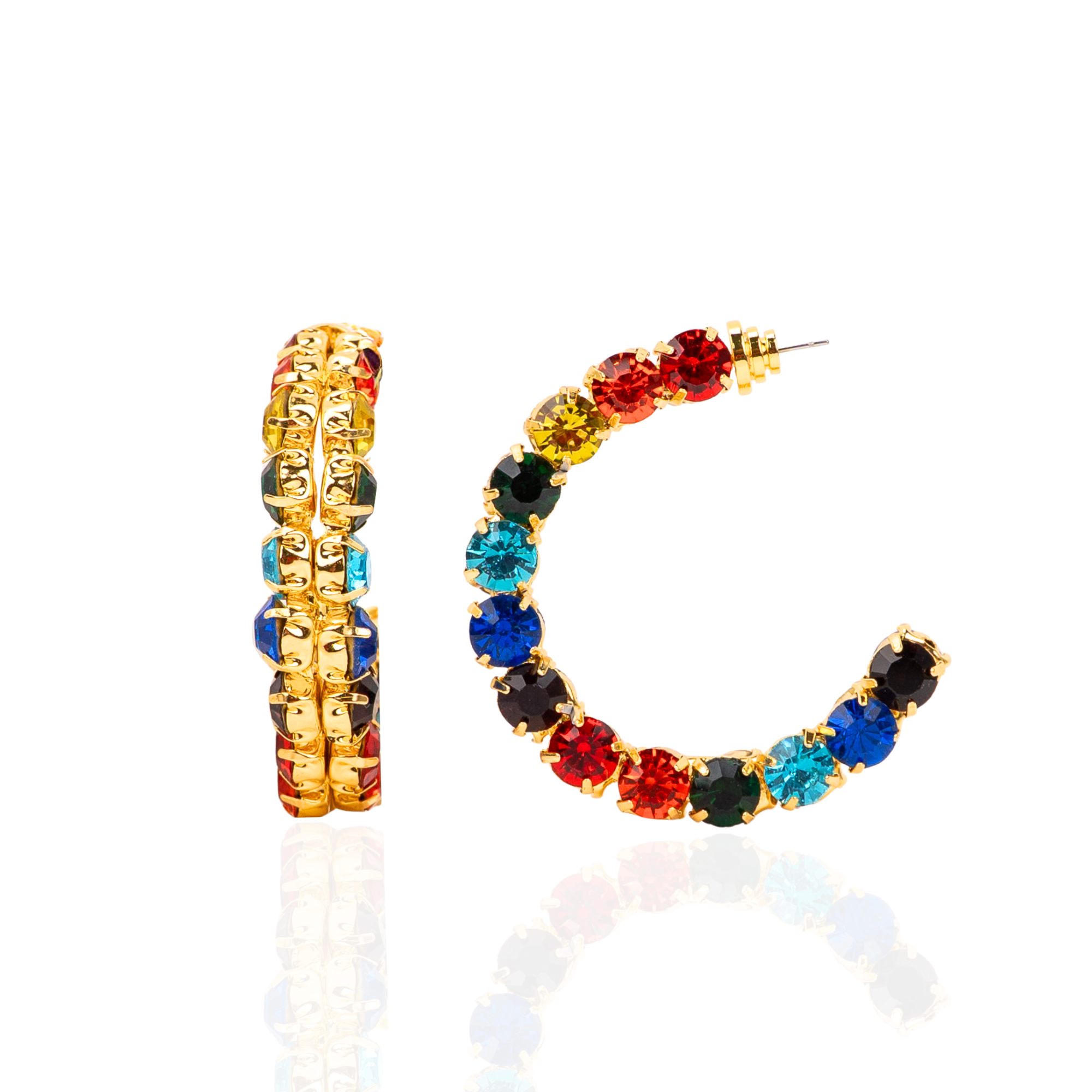 Arabella Crystal Hoops,Earrings, Sassy Jones,