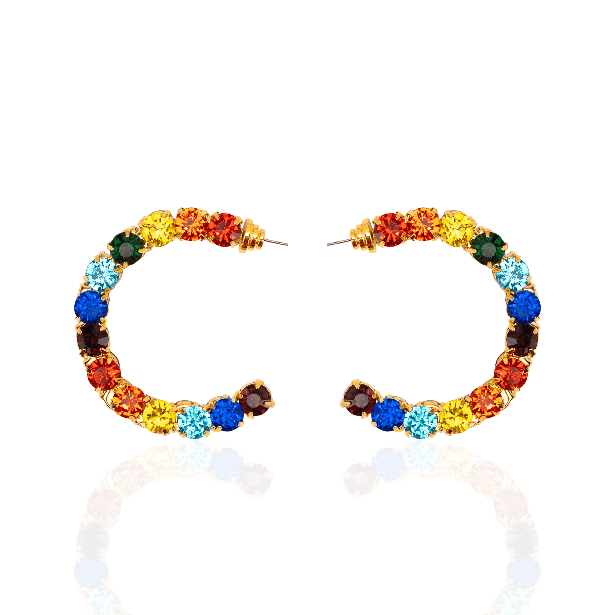 Arabella Crystal Hoops,Earrings, Sassy Jones,