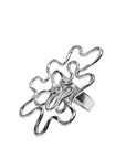 Asili Adjustable Statement Cocktail Ring - Wired Silver,Rings, Sassy Jones,