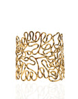 Asili Adjustable Statement Cuff - Wired Gold,Bracelets, Sassy Jones,