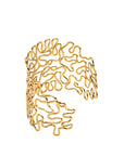 Asili Adjustable Statement Cuff - Wired Gold,Bracelets, Sassy Jones,