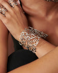 Asili Adjustable Statement Cuff - Wired Silver,Bracelets, Sassy Jones,