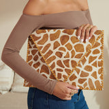 Asili Mohair Leather Envelope Clutch - Giraffe,Handbags, Sassy Jones,