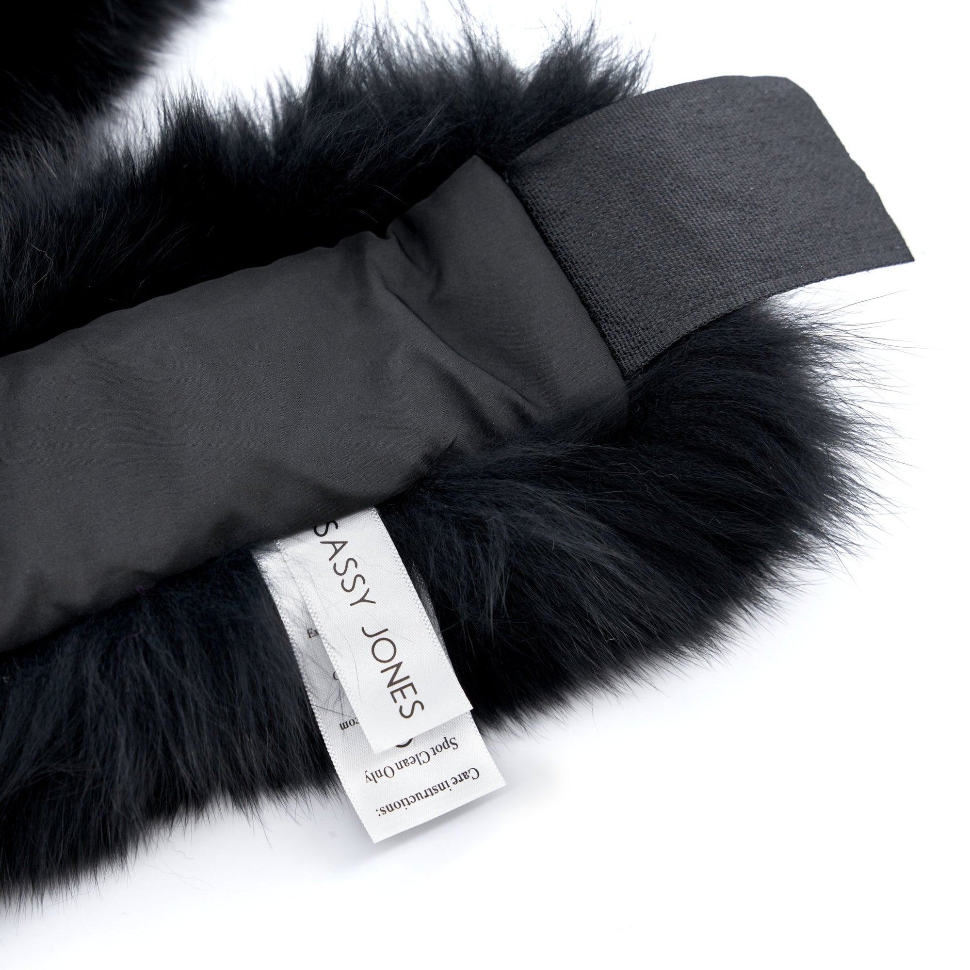 Aspen Fur Headbands - Black,Headbands, Sassy Jones, fox fur