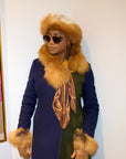 Aspen Fur Scarf Shawl Collar - Cognac,Scarves, Sassy Jones,