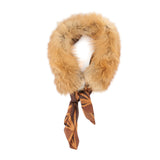 Aspen Pure Fur Shawl Collar w/ Separable Scarf - Affluent Cognac