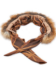 Aspen Fur Scarf Shawl Collar - Cognac,Scarves, Sassy Jones,