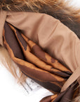 Aspen Fur Scarf Shawl Collar - Cognac,Scarves, Sassy Jones,