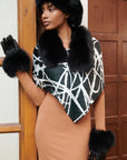 Aspen Fur Scarf Shawl Collar - Black,Headbands, Sassy Jones,