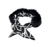 Aspen Pure Fur Shawl Collar w/ Separable Scarf - Lavish Black