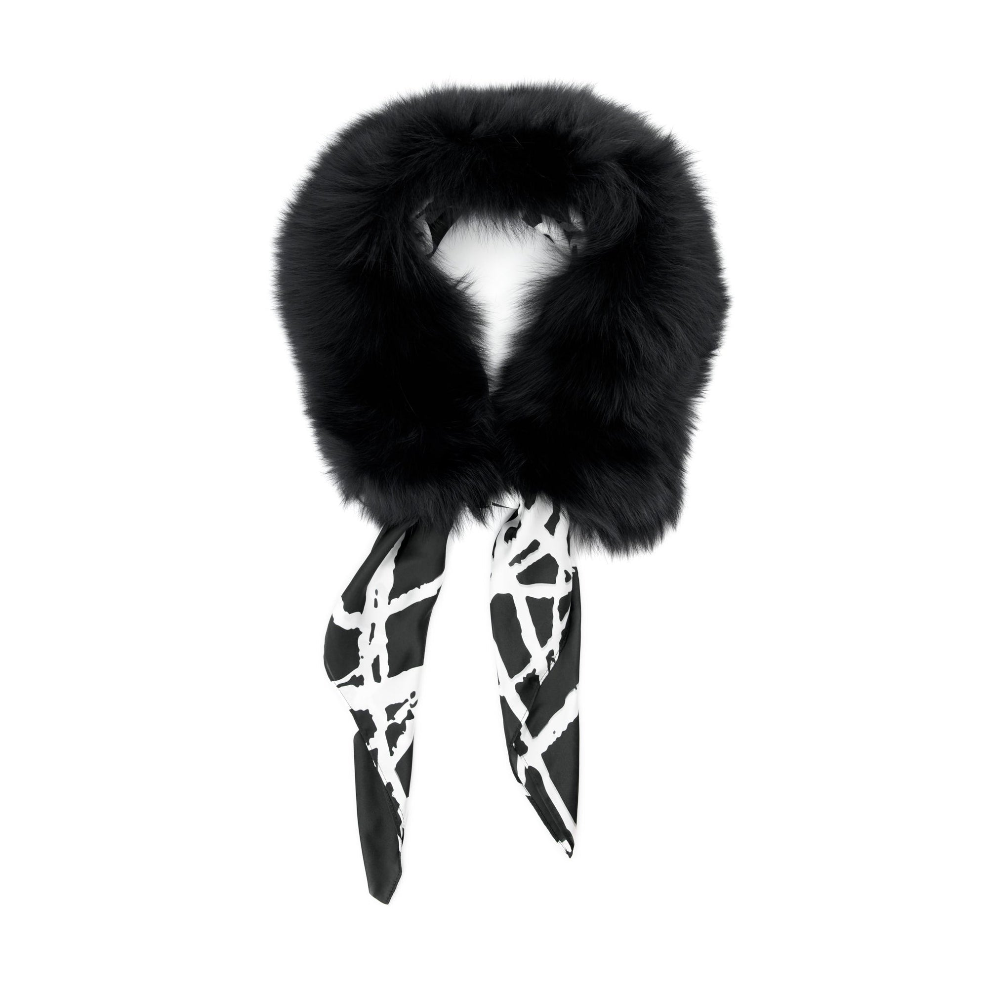 Aspen Fur Scarf Shawl Collar - Black,Headbands, Sassy Jones,