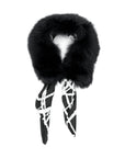 Aspen Fur Scarf Shawl Collar - Black,Headbands, Sassy Jones,