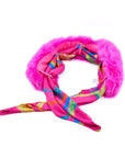 Aspen Fur Scarf Shawl Collar - Hot Pink,Scarves, Sassy Jones,