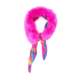 Aspen Pure Fur Shawl Collar w/ Separable Scarf - Sassy Hot Pink