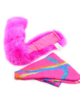 Aspen Fur Scarf Shawl Collar - Hot Pink,Scarves, Sassy Jones,