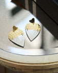 Hanna Hammered Heart Dangles,Earrings, Sassy Jones,