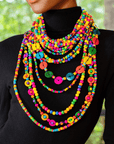 Ayoka Beaded 2 - in - 1 Cascading Chain - Confetti Pop,Necklaces, Sassy Jones,