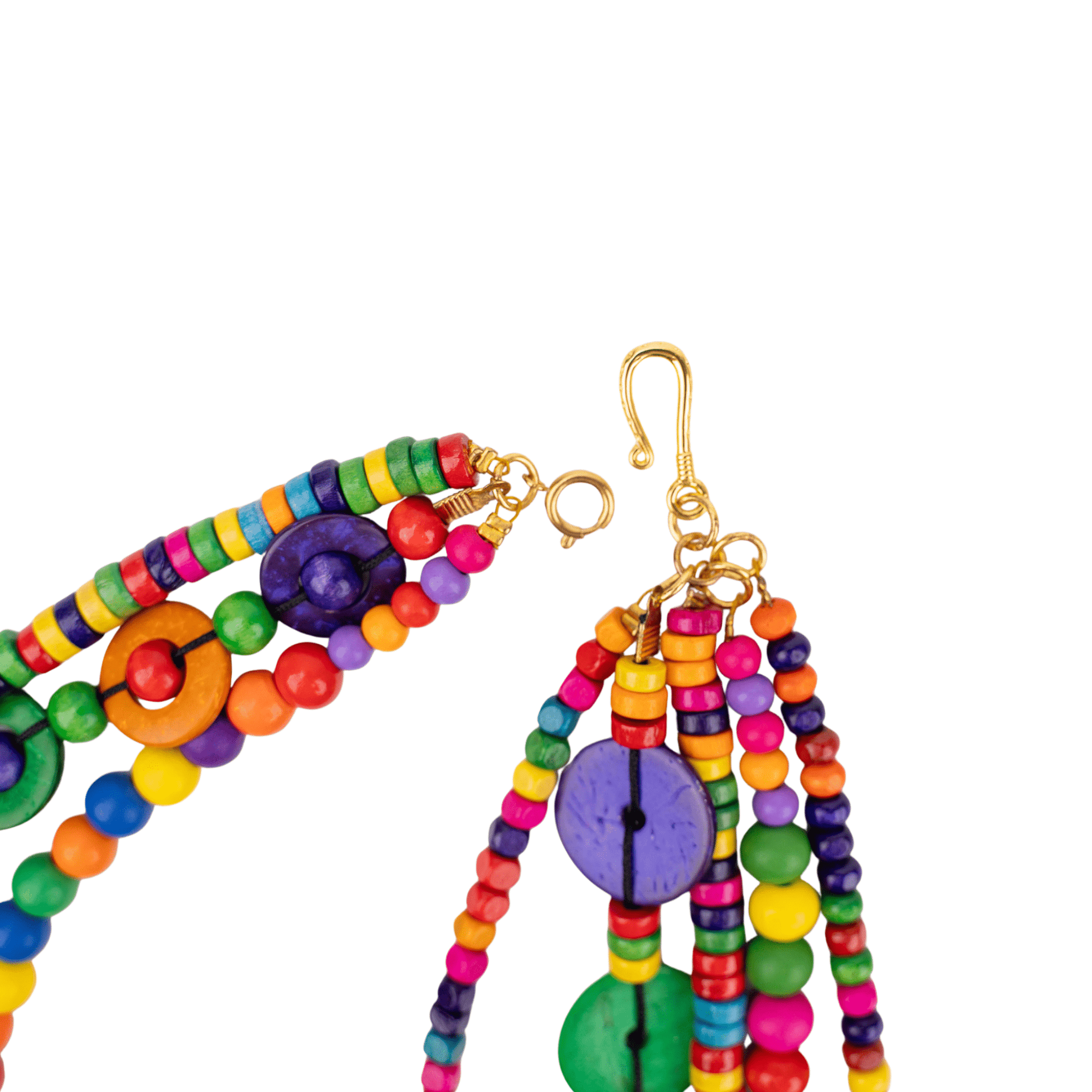 Ayoka Beaded 2 - in - 1 Cascading Chain - Confetti Pop,Necklaces, Sassy Jones,