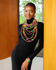Ayoka Beaded 2 - in - 1 Cascading Chain - Confetti Pop,Necklaces, Sassy Jones,