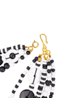 Ayoka Beaded 4 - in - 1 Cascading Chain – Black & White,Necklaces, Sassy Jones,