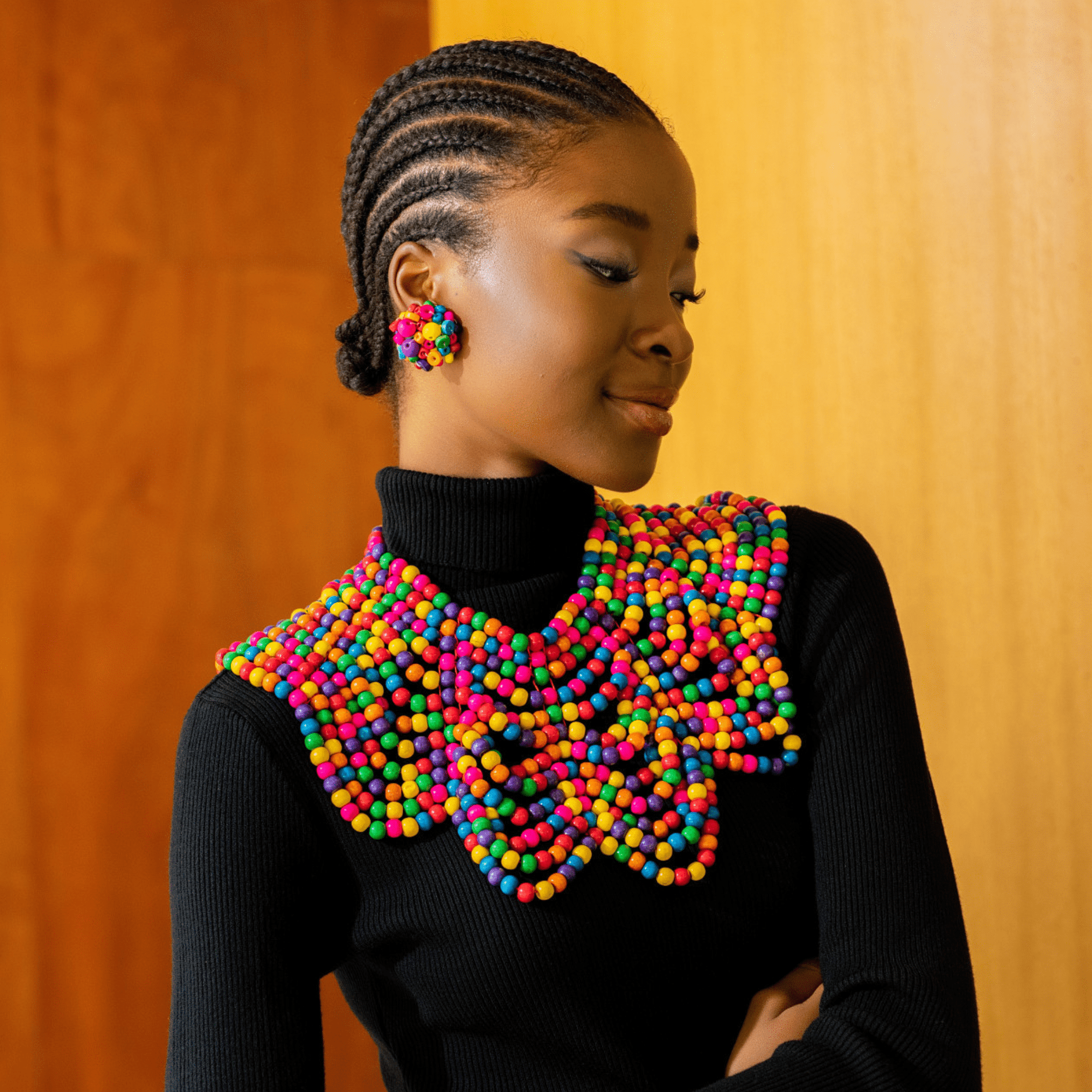 Ayoka Beaded Shoulder Chain - Confetti Pop,Necklaces, Sassy Jones,