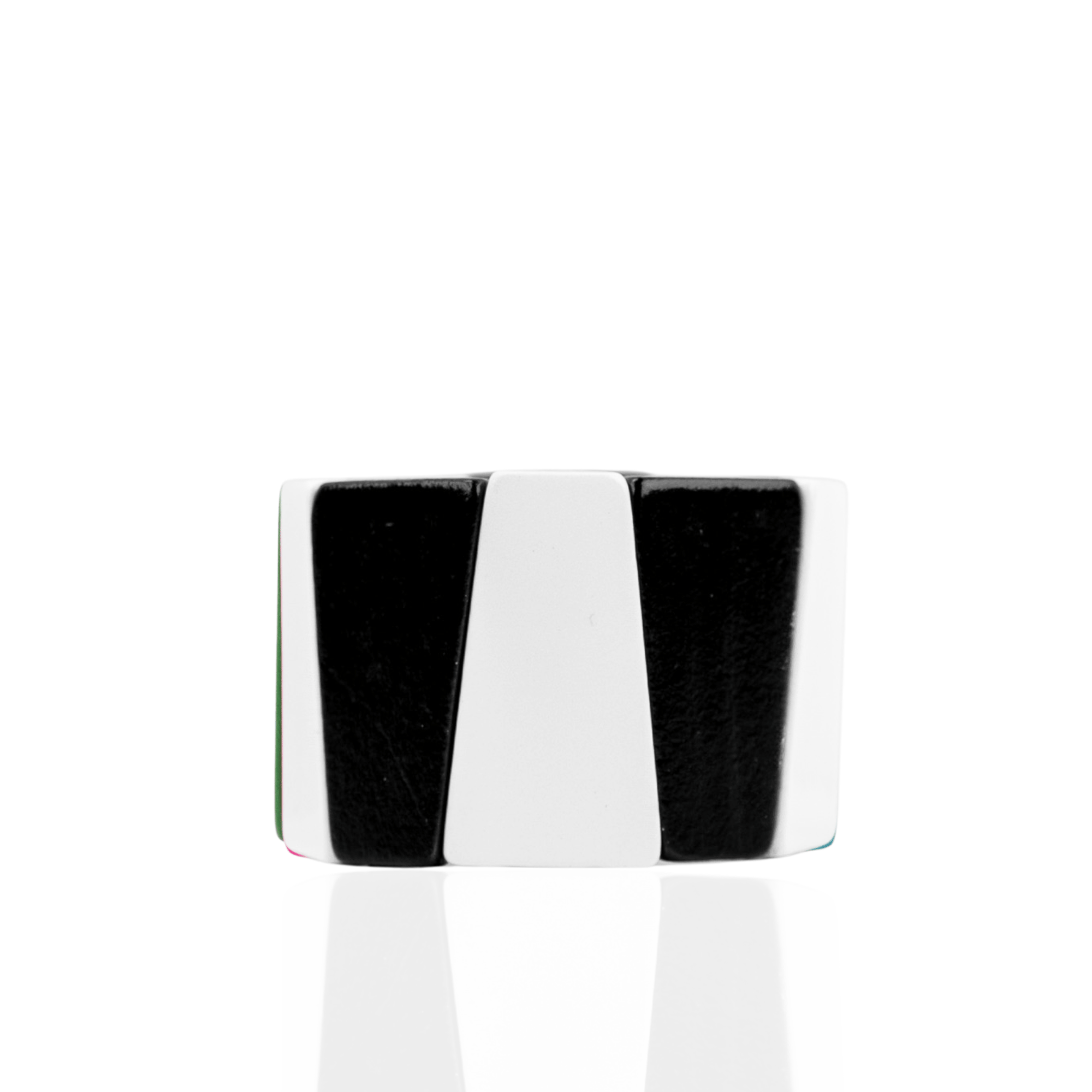 Ayoka Chunky Stretch Geometric Bracelet - Black & White,Bracelets, Sassy Jones,