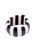 Ayoka Chunky Stretch Statement Bracelet - Black & White,Bracelets, Sassy Jones,