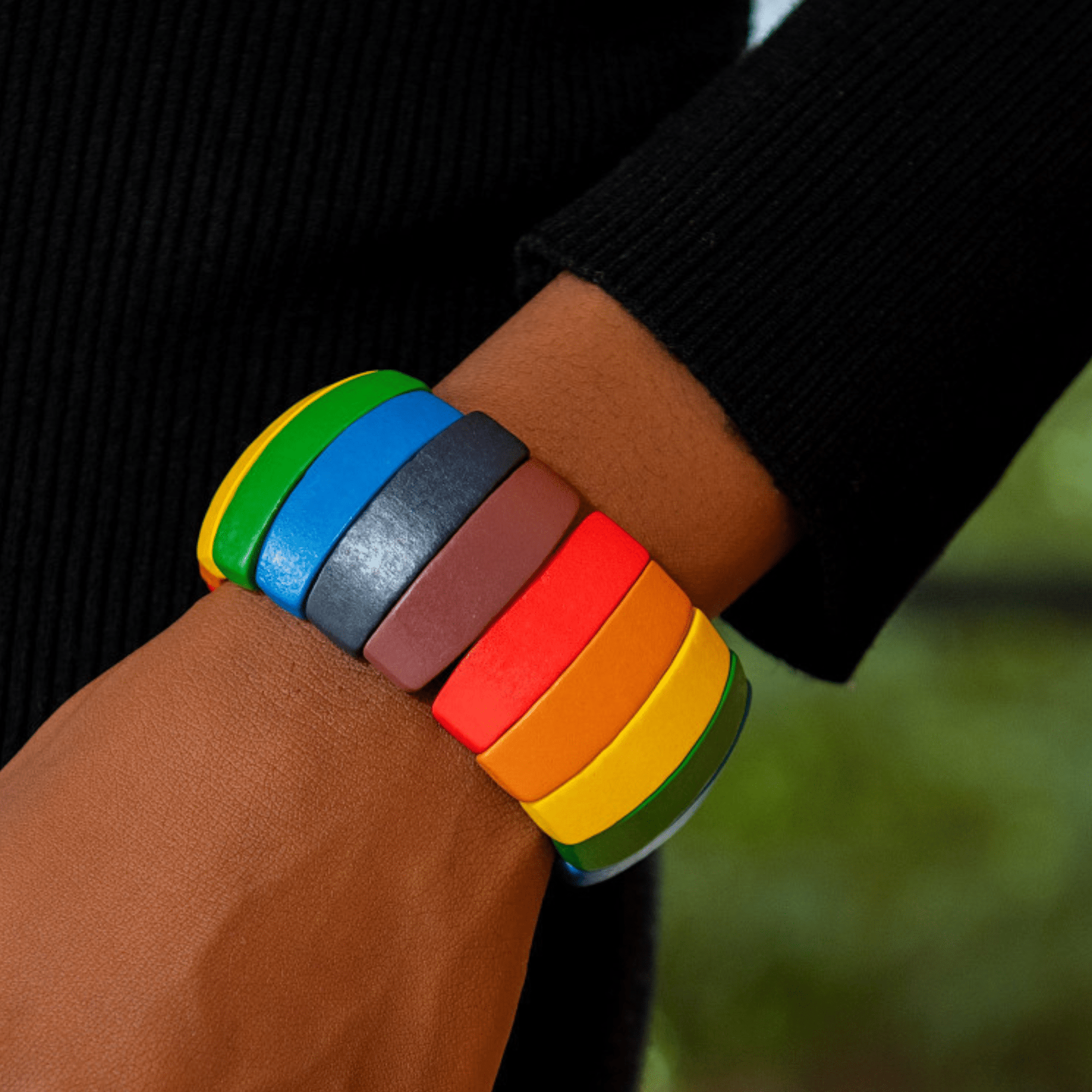 Ayoka Stretch Chunky Bracelet - Confetti Pop,Bracelets, Sassy Jones,