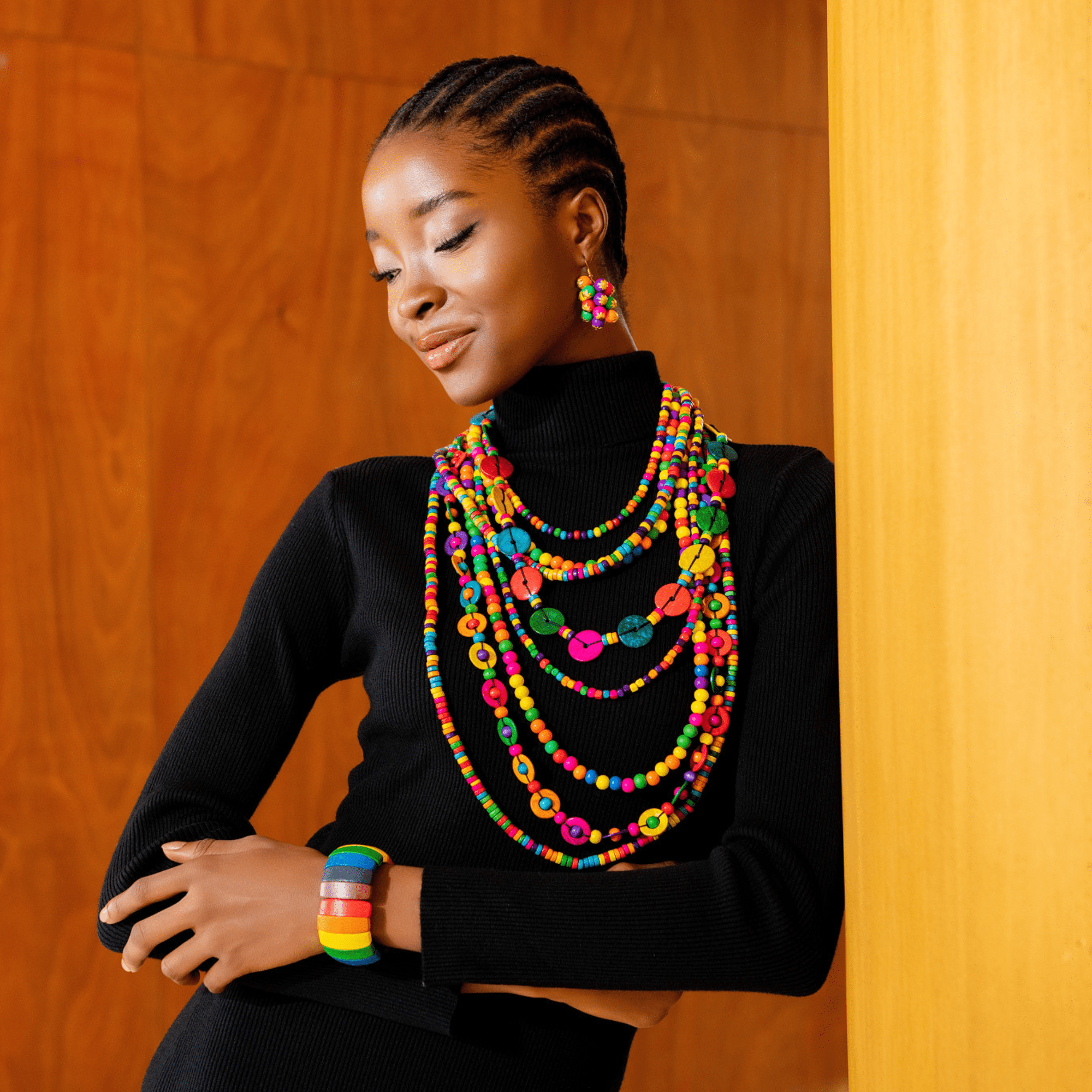 Ayoka Stretch Chunky Bracelet - Confetti Pop,Bracelets, Sassy Jones,