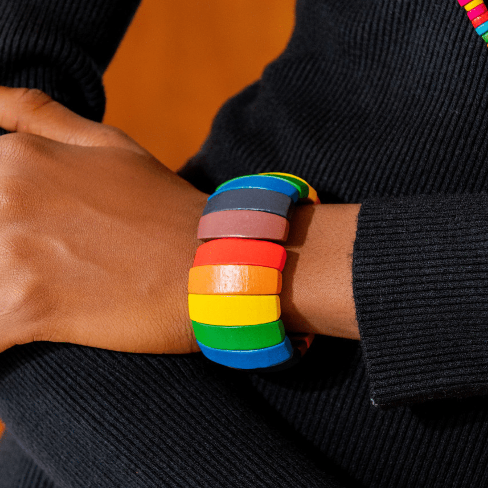 Ayoka Stretch Chunky Bracelet - Confetti Pop,Bracelets, Sassy Jones,