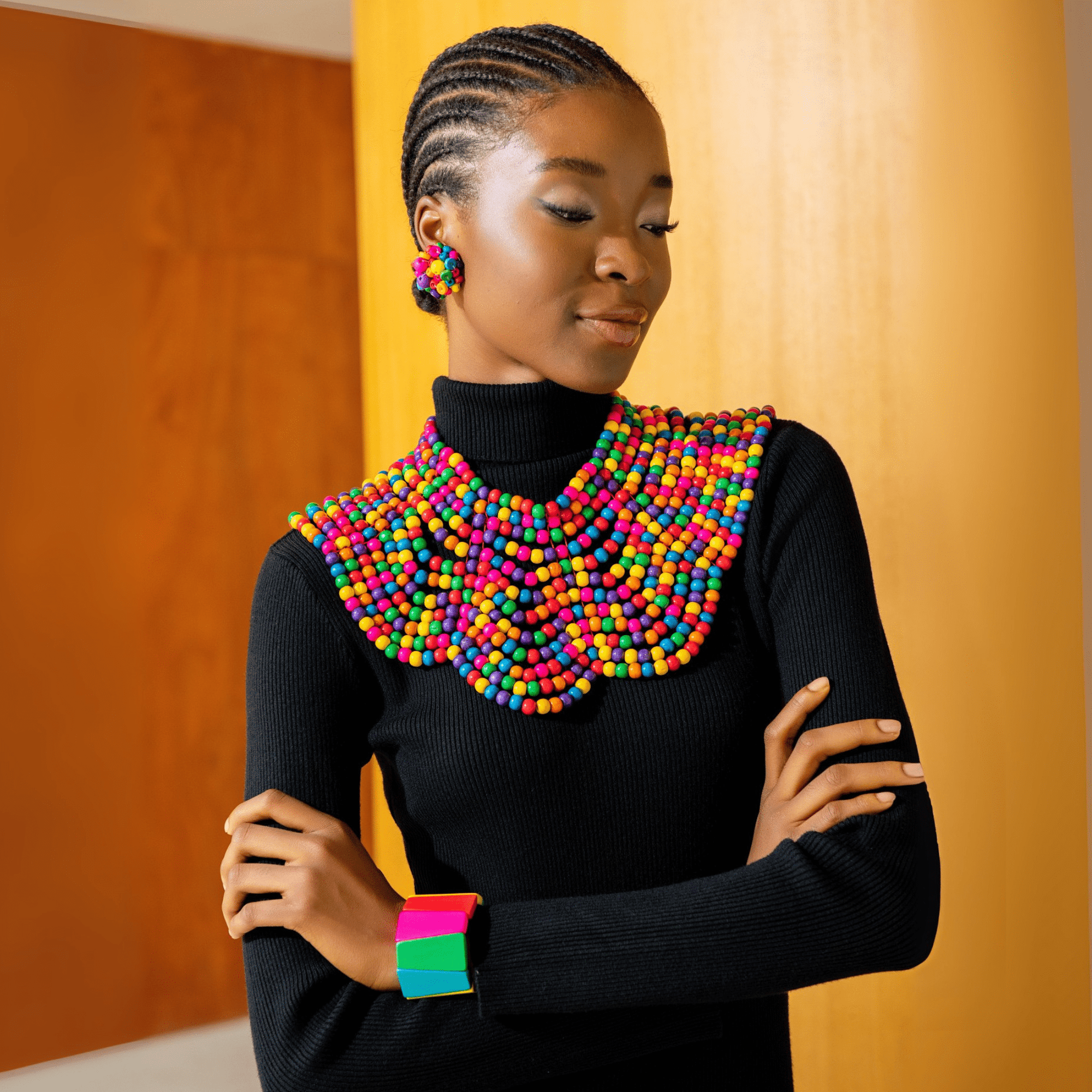 Ayoka Stretch Geometric Bracelet - Confetti Pop,Bracelets, Sassy Jones,