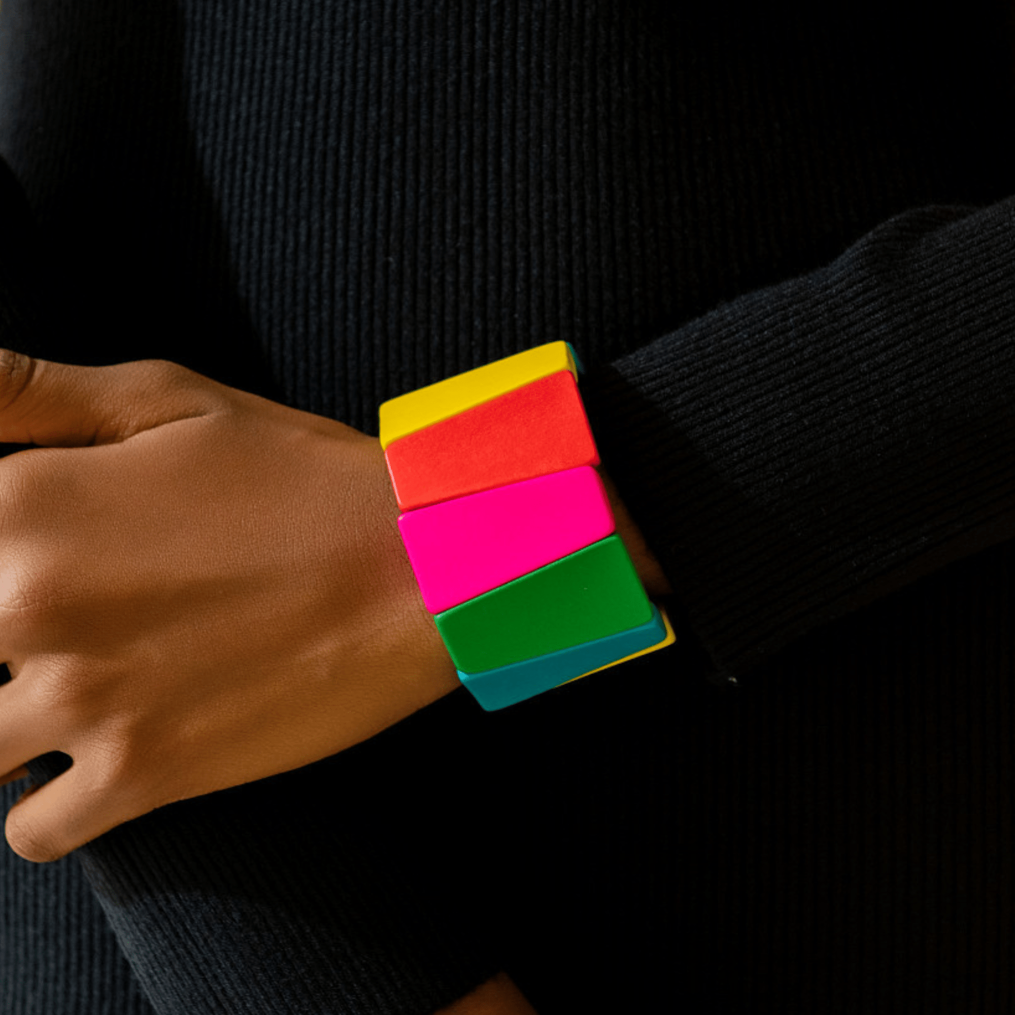 Ayoka Stretch Geometric Bracelet - Confetti Pop,Bracelets, Sassy Jones,